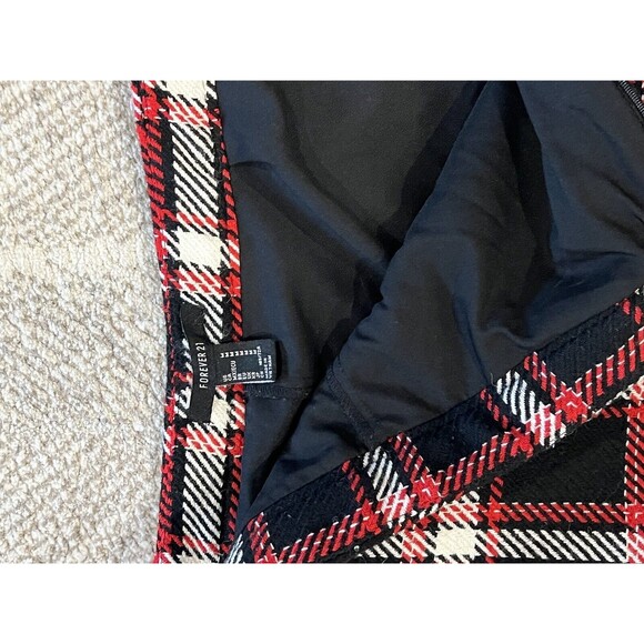 Women's ~Forever 21~ Wool Blend Plaid Fully Lined Mini Skirt Size M - Picture 5 of 7